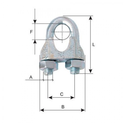 BRIDA FIXARE ZINCATA 8MM16X28MM